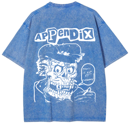 Unisex Vintage Appendix Rock Band  t-Shirt