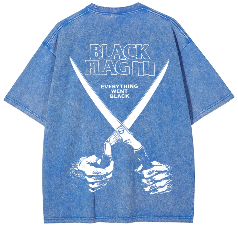 Unisex Vintage Black Flag Rock Band t-Shirt
