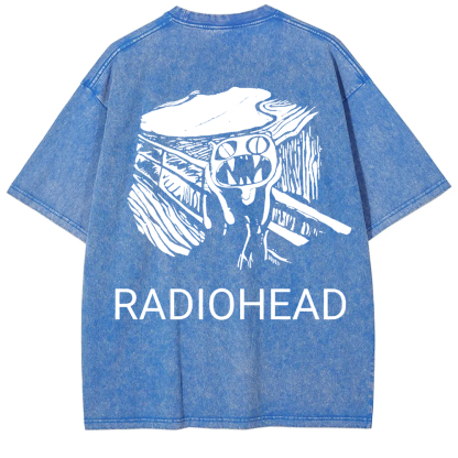 Unisex Vintage  Radiohead Band  t-Shirt