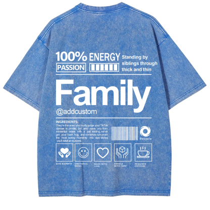 Family Addcustom Washed T-Shirt
