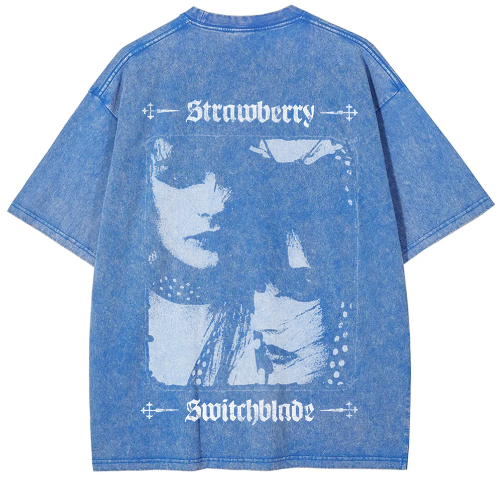 Unisex Vintage Strawberry Switchblade Band  t-Shirt