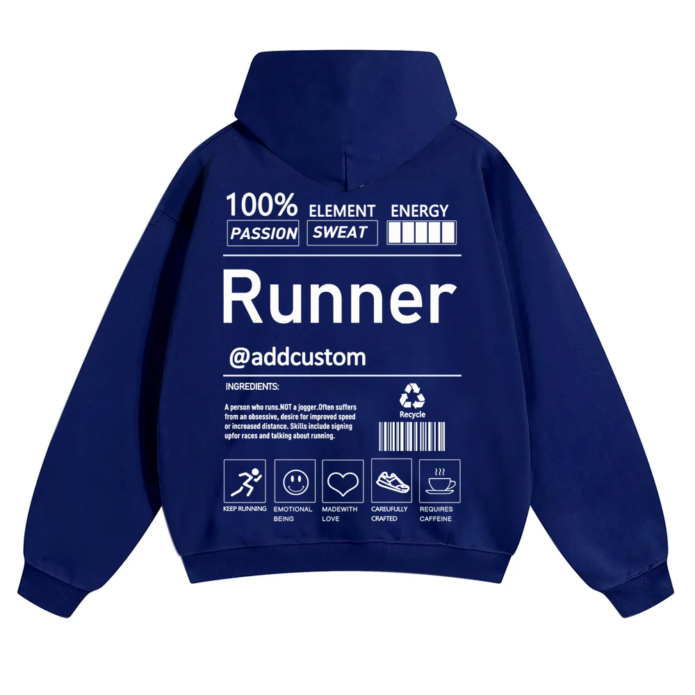 Addcustom Runner Solid Color Hoodie