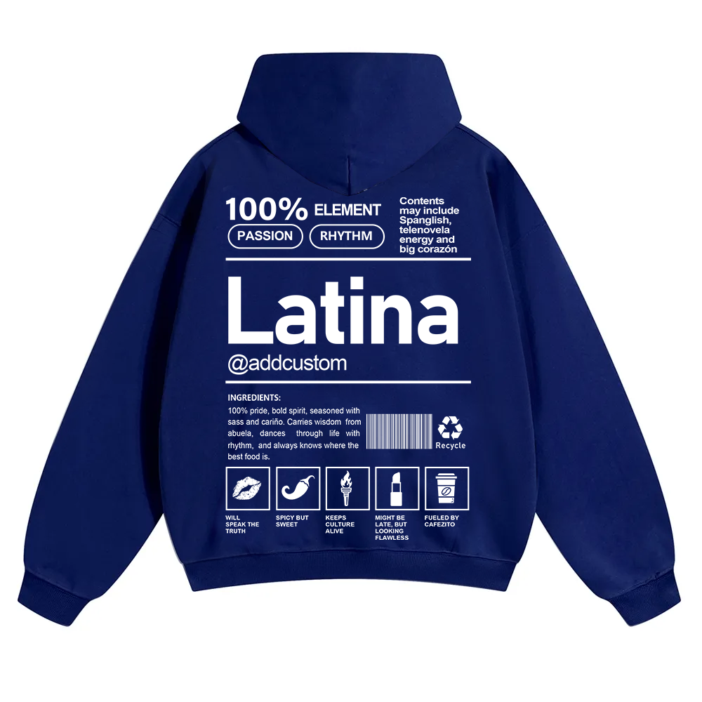 Latina Addcustom Unisex Fit Color Hoodie wearishow