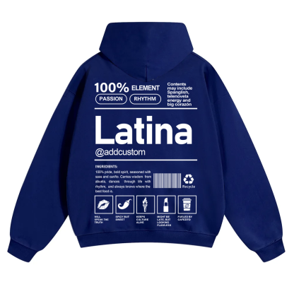 Latina Addcustom Unisex Fit Color Hoodie wearishow