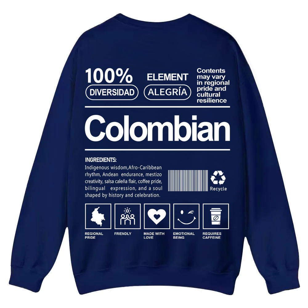Colombian Unisex Fit  Casual Crewneck Sweatshirt wearishow
