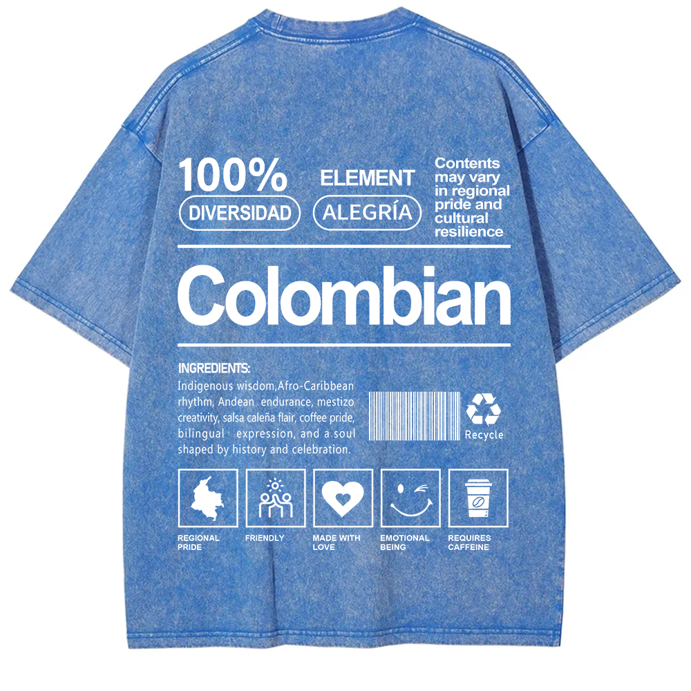 Colombian Unisex Fit  Washed T-Shirt
