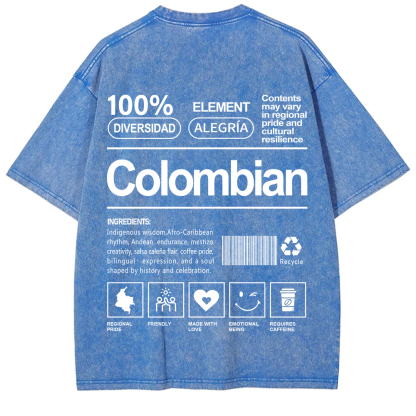 Colombian Unisex Fit  Washed T-Shirt