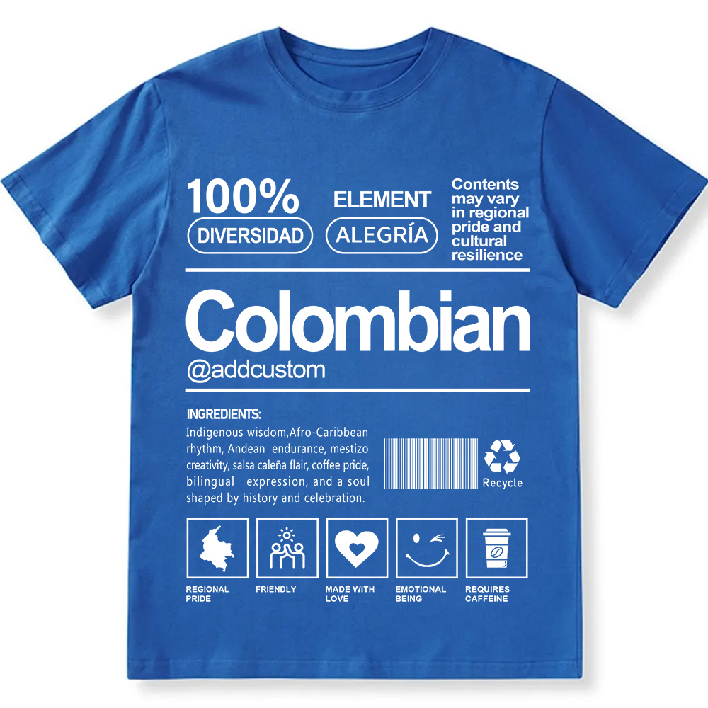 Colombian Addcustom Unisex Fit  Cotton T-Shirt wearishow