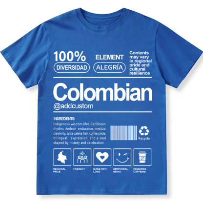 Colombian Addcustom Unisex Fit  Cotton T-Shirt wearishow