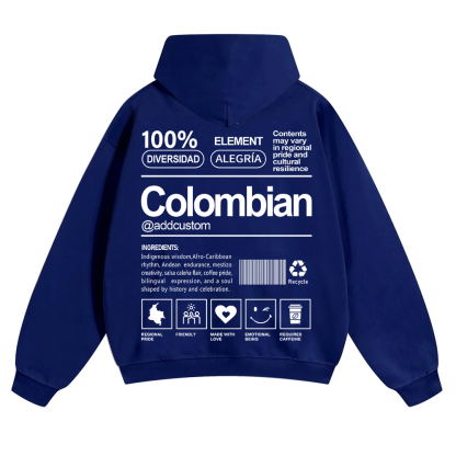 Colombian Addcustom Unisex Fit Color Hoodie wearishow