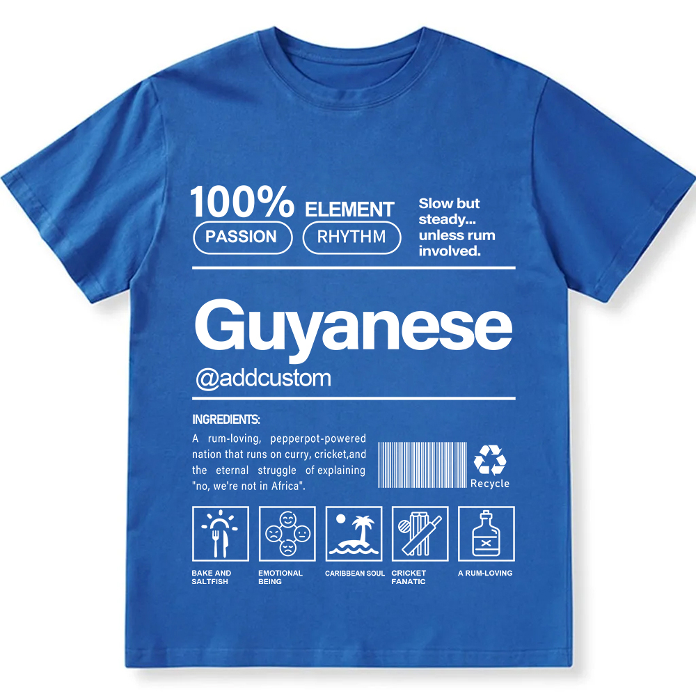 Guyanese Addcustom Unisex Fit  Cotton T-Shirt wearishow