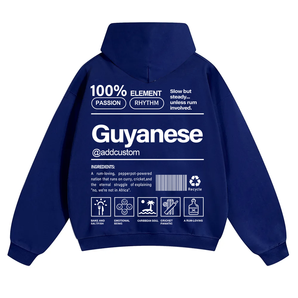 Guyanese Addcustom Unisex Fit Color Hoodie wearishow