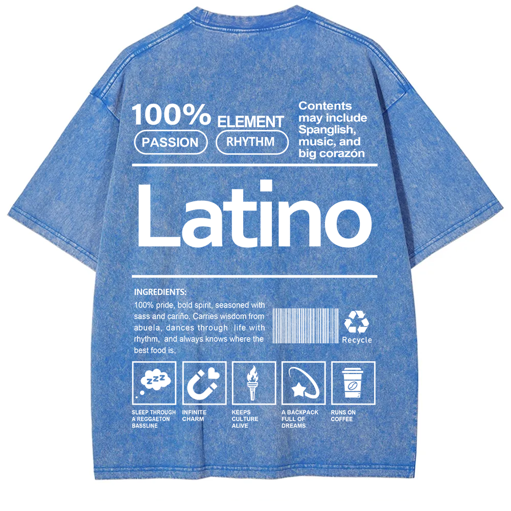 Latino Unisex Fit  Washed T-Shirt