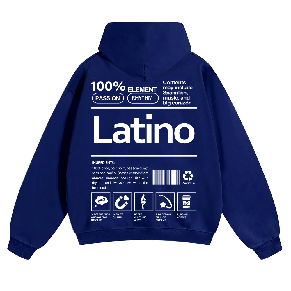 Latino Unisex Fit Color Hoodie wearishow