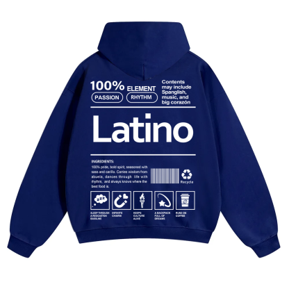 Latino Unisex Fit Color Hoodie wearishow