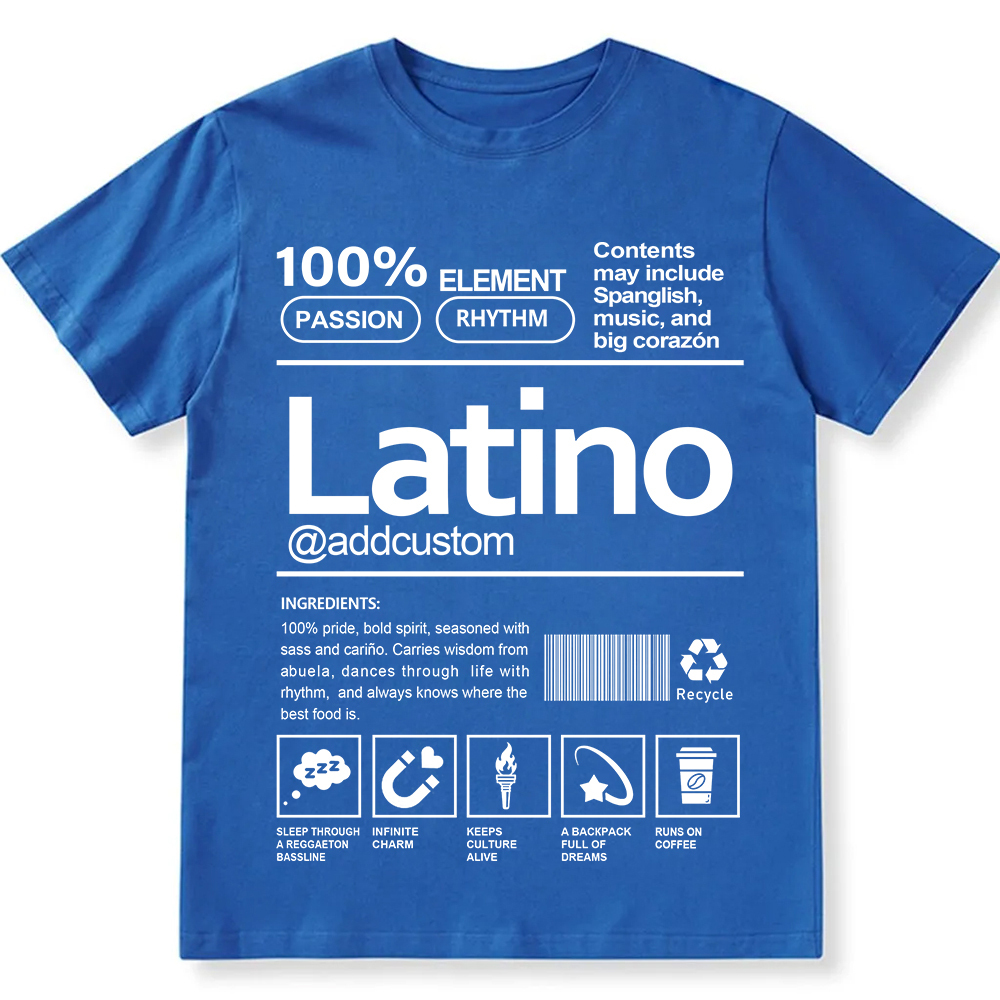 Latino Addcustom Unisex Fit  Cotton T-Shirt wearishow