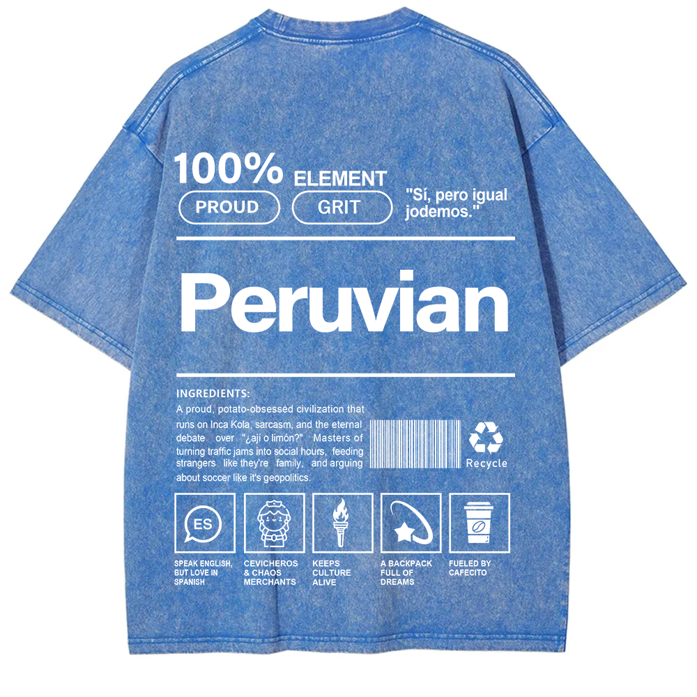 Peruvian Unisex Fit  Washed T-Shirt