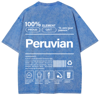 Peruvian Unisex Fit  Washed T-Shirt