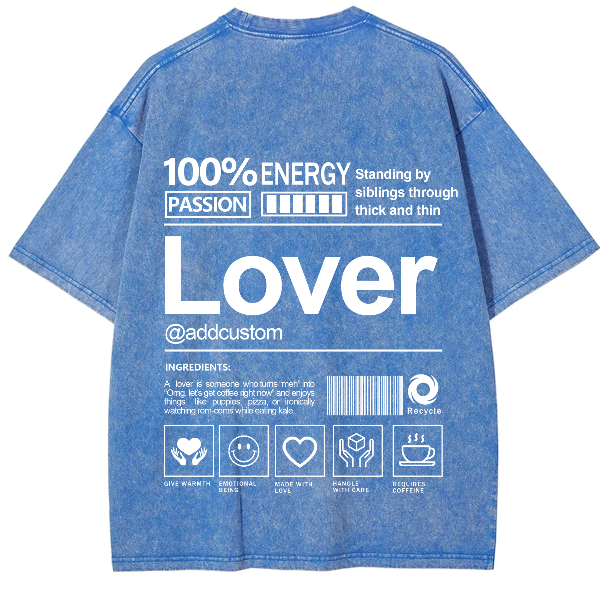 Lover Addcustom Washed T-Shirt