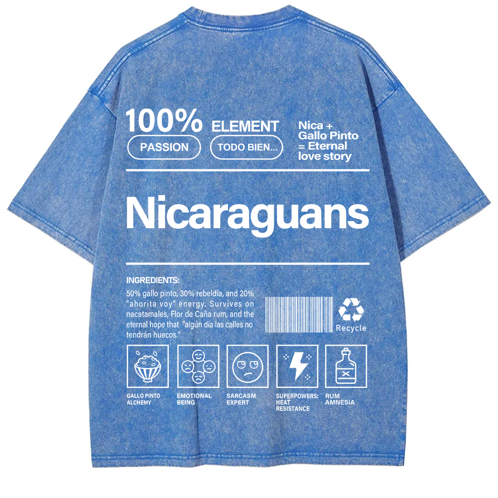 Nicaraguans Unisex Fit  Washed T-Shirt