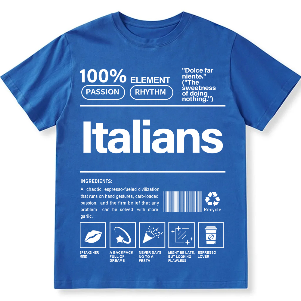 Italians Unisex Fit  Cotton T-Shirt wearishow