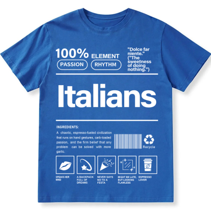 Italians Unisex Fit  Cotton T-Shirt wearishow