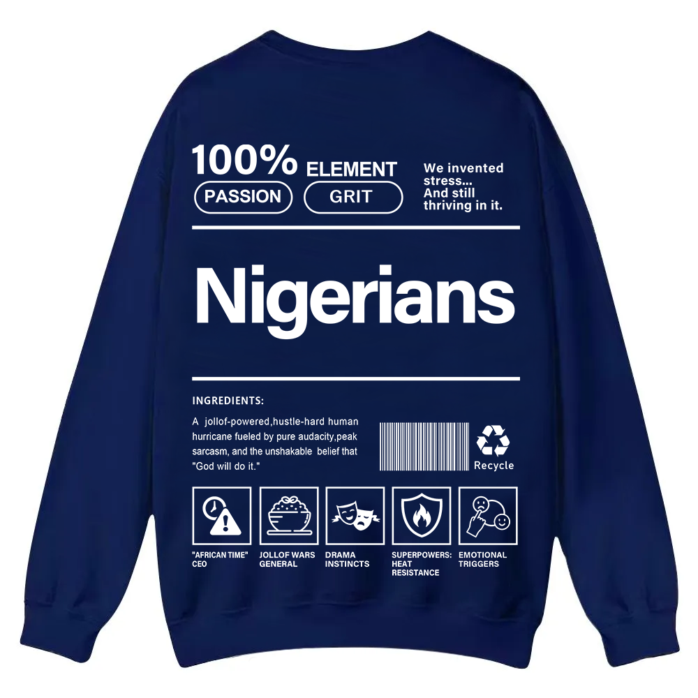 Nigerians Unisex Fit  Casual Crewneck Sweatshirt wearishow