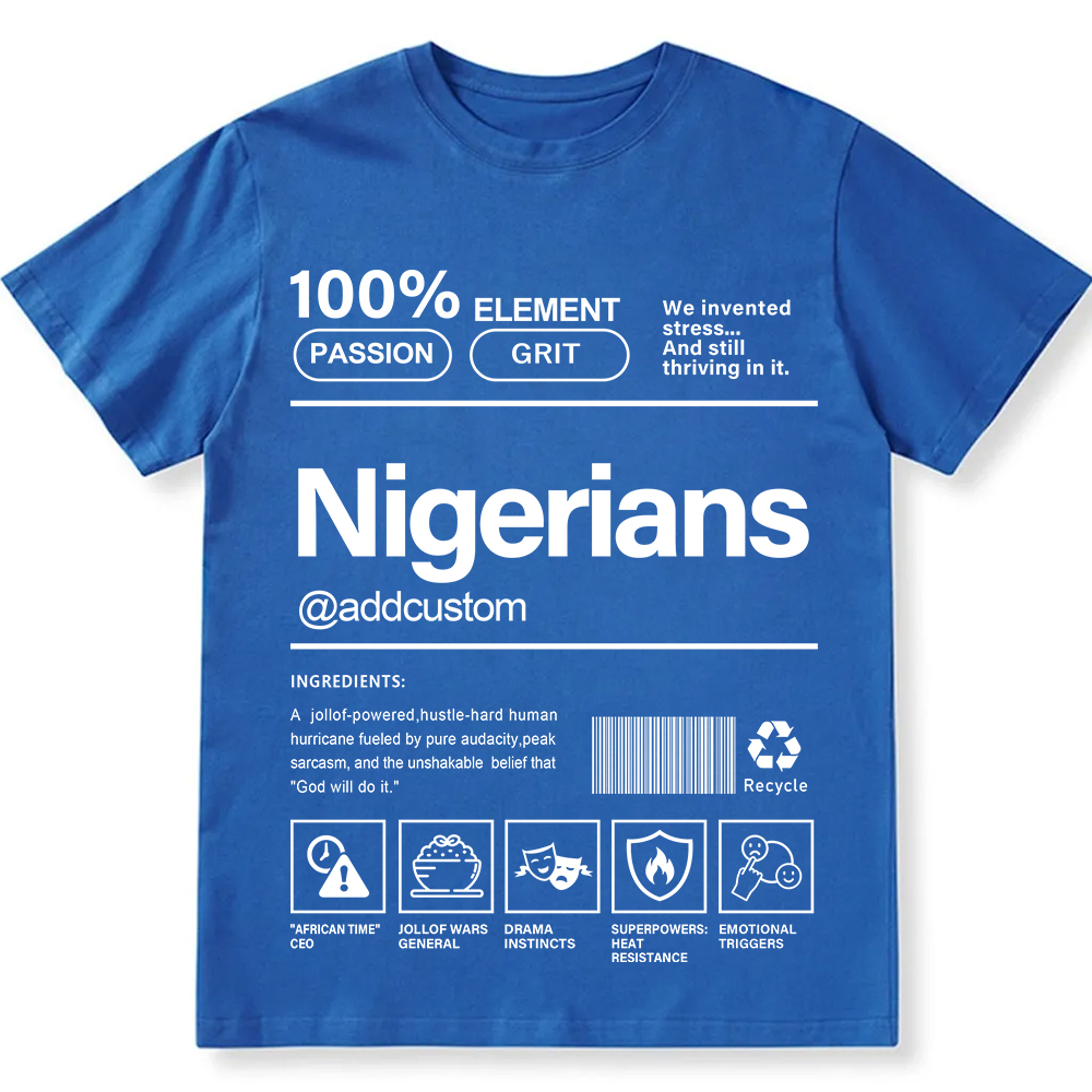 Nigerians Addcustom Unisex Fit  Cotton T-Shirt wearishow