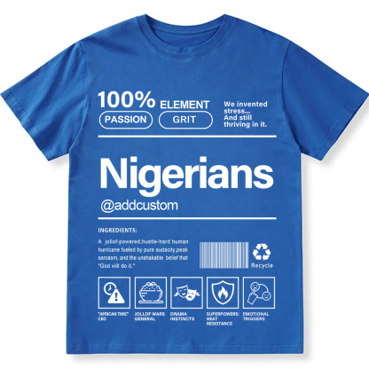 Nigerians Addcustom Unisex Fit  Cotton T-Shirt wearishow