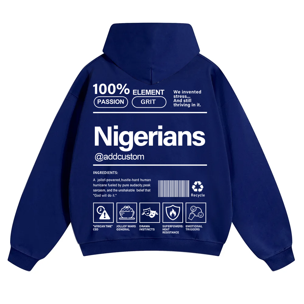 Nigerians Addcustom Unisex Fit Color Hoodie wearishow