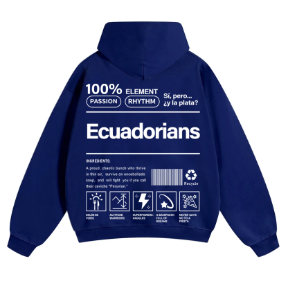 Ecuadorians Unisex Fit Color Hoodie wearishow
