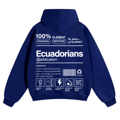Ecuadorians Addcustom Unisex Fit Color Hoodie wearishow