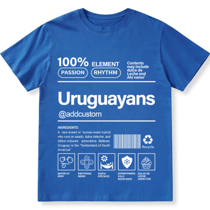 Uruguayans Addcustom Unisex Fit  Cotton T-Shirt wearishow