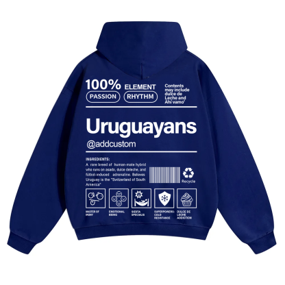 Uruguayans Addcustom Unisex Fit Color Hoodie wearishow