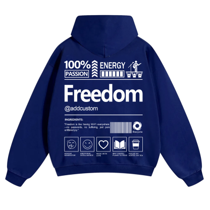Freedom Addcustom Solid Color Hoodie