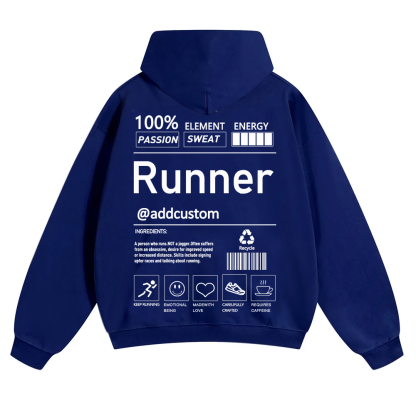 Addcustom Runner Solid Color Hoodie