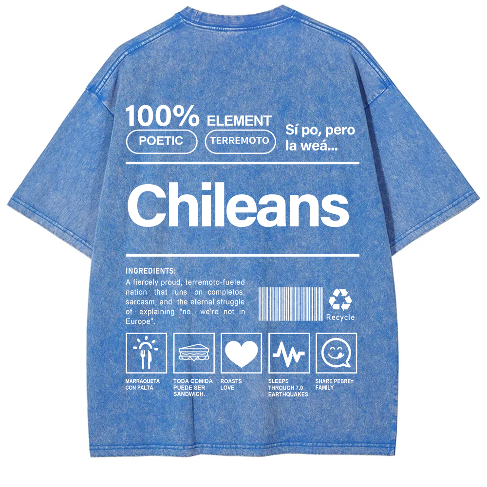 Chileans Unisex Fit  Washed T-Shirt