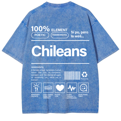 Chileans Unisex Fit  Washed T-Shirt