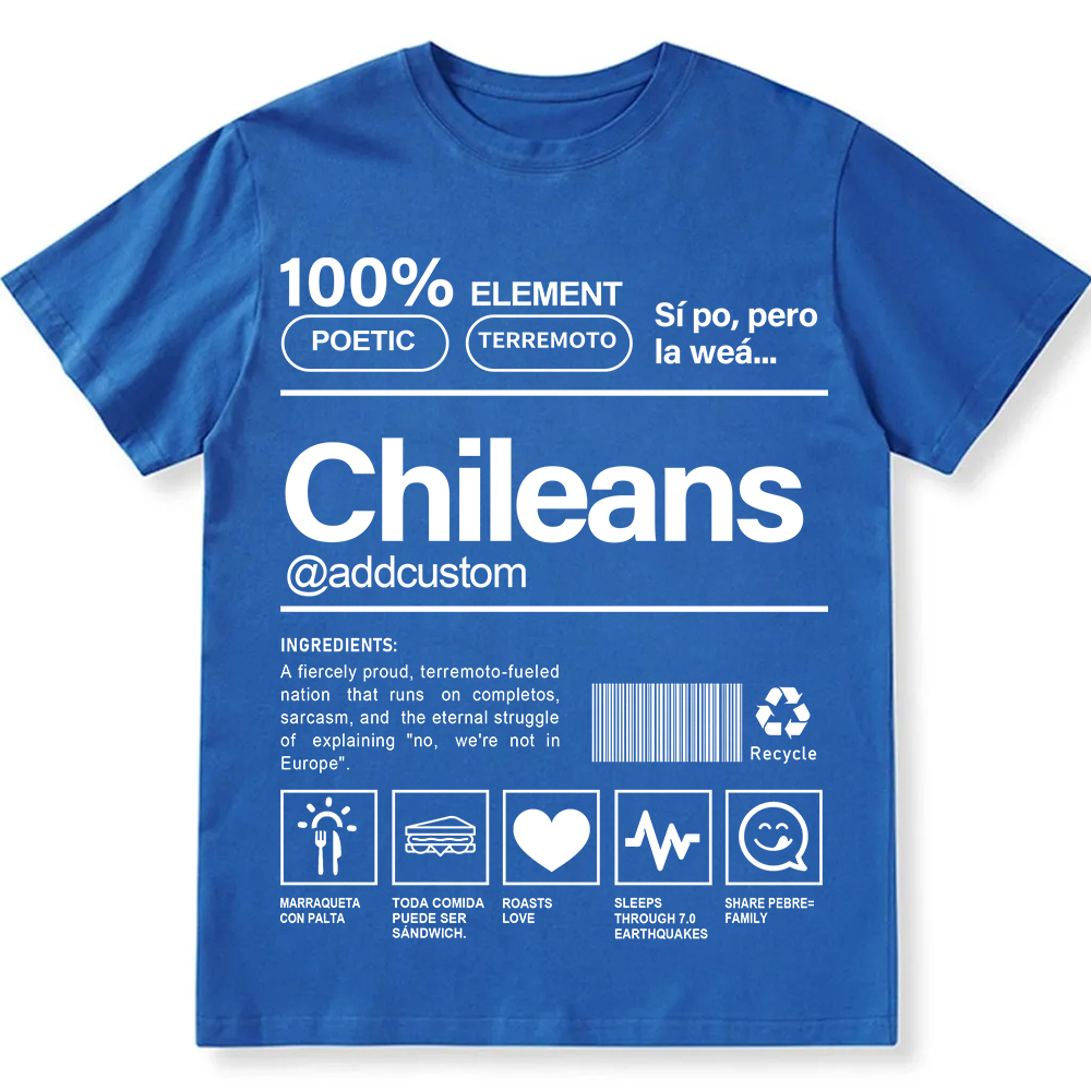Chileans Addcustom Unisex Fit  Cotton T-Shirt wearishow