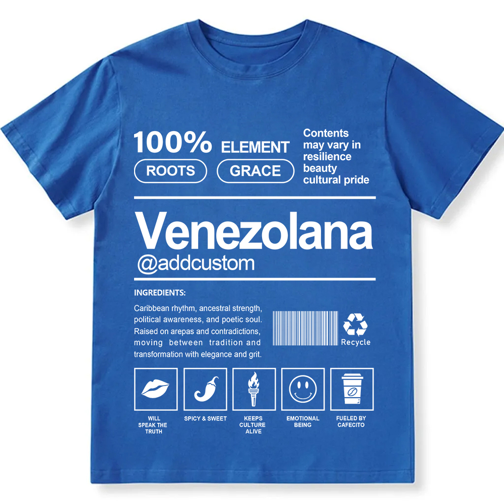 Venezolana Addcustom Unisex Fit  Cotton T-Shirt wearishow