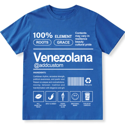 Venezolana Addcustom Unisex Fit  Cotton T-Shirt wearishow