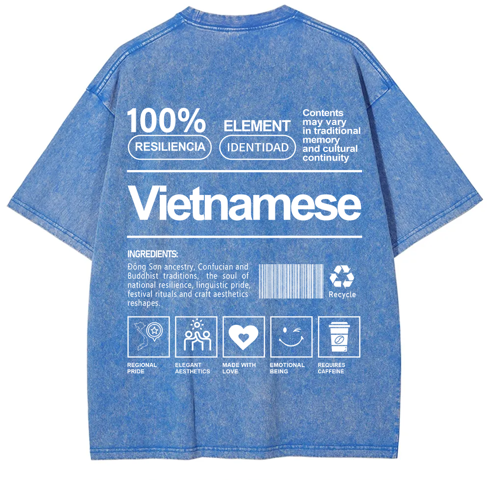 Vietnamese Unisex Fit  Washed T-Shirt