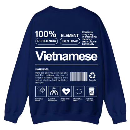 Vietnamese Unisex Fit  Casual Crewneck Sweatshirt wearishow