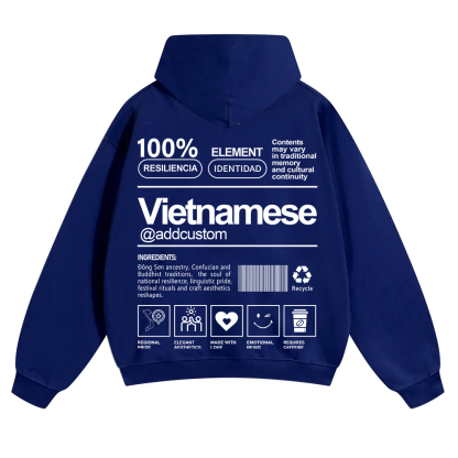 Vietnamese Addcustom Unisex Fit Color Hoodie wearishow