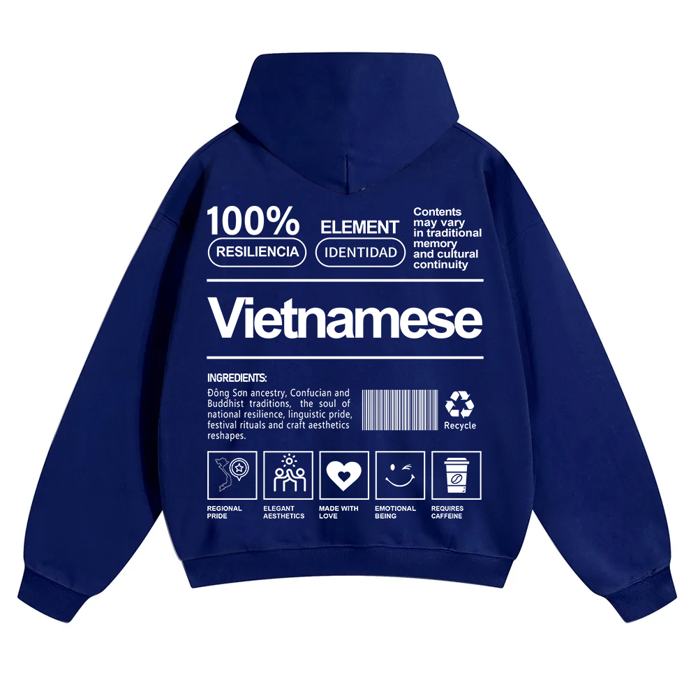 Vietnamese Unisex Fit Color Hoodie wearishow
