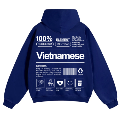Vietnamese Unisex Fit Color Hoodie wearishow