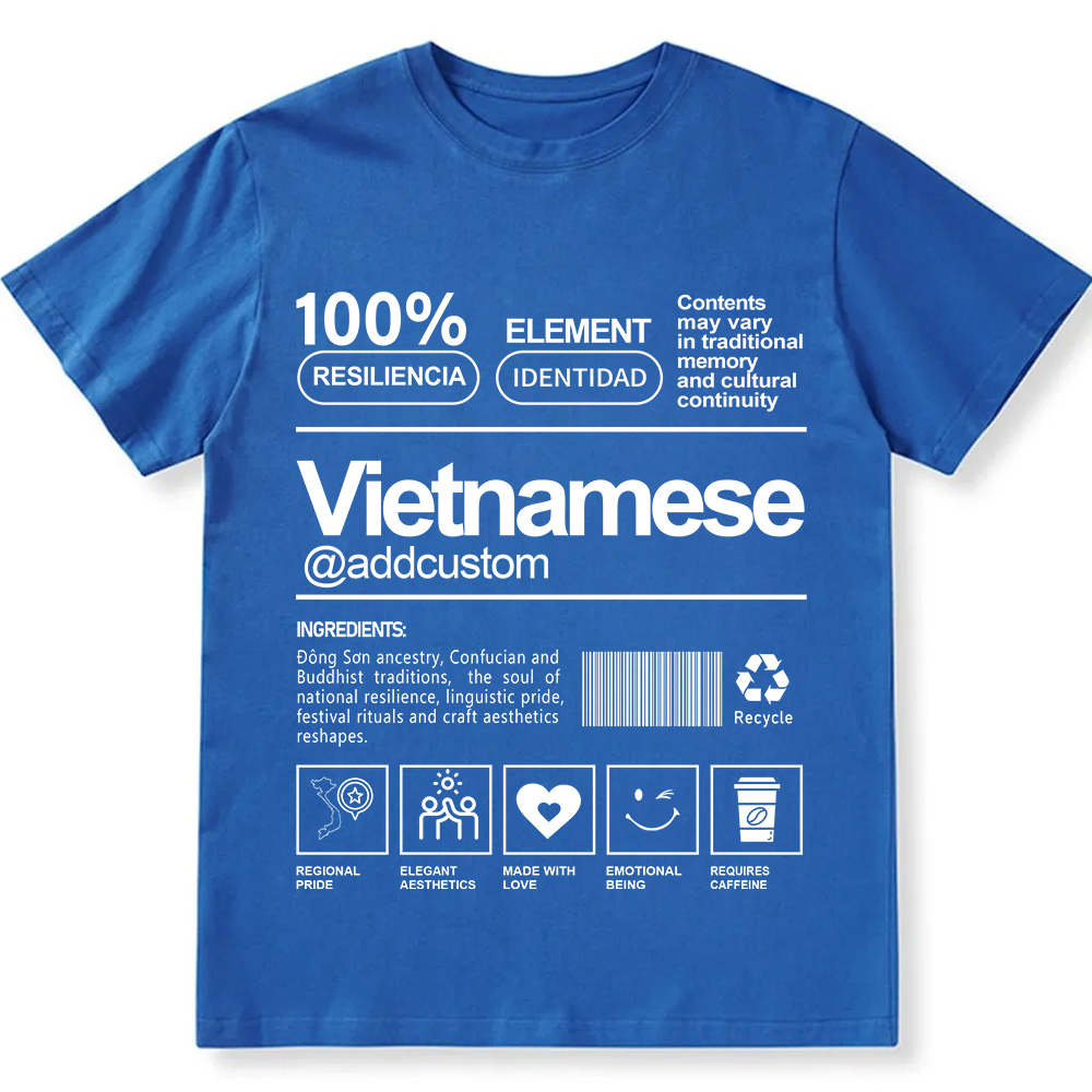 Vietnamese Addcustom Unisex Fit  Cotton T-Shirt wearishow