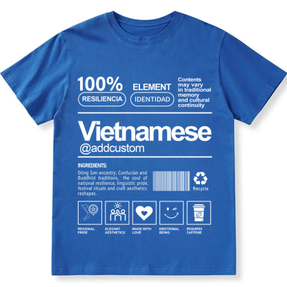 Vietnamese Addcustom Unisex Fit  Cotton T-Shirt wearishow