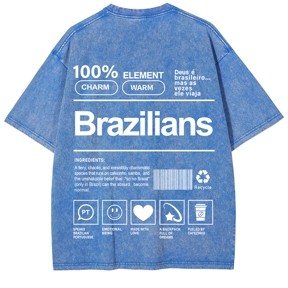 Brazilians Unisex Fit  Washed T-Shirt