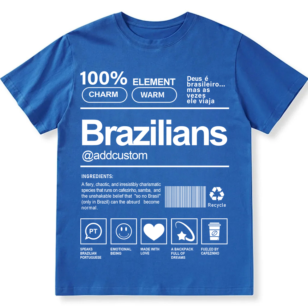 Brazilians Addcustom Unisex Fit  Cotton T-Shirt wearishow